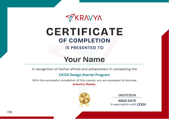Kravya Certificate of Completion